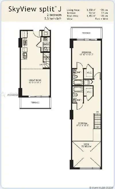 2 bedroom 2 bath Residential Lease for rent at 60 SW 13th St # 3412, Miami FL 33130