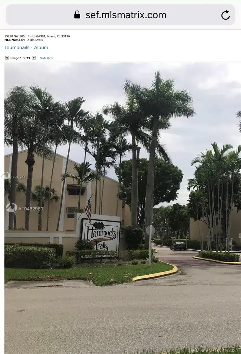 1 bedroom 1 bath Residential Lease for rent at 15290 SW 106th Ln # 301, Miami FL 33196