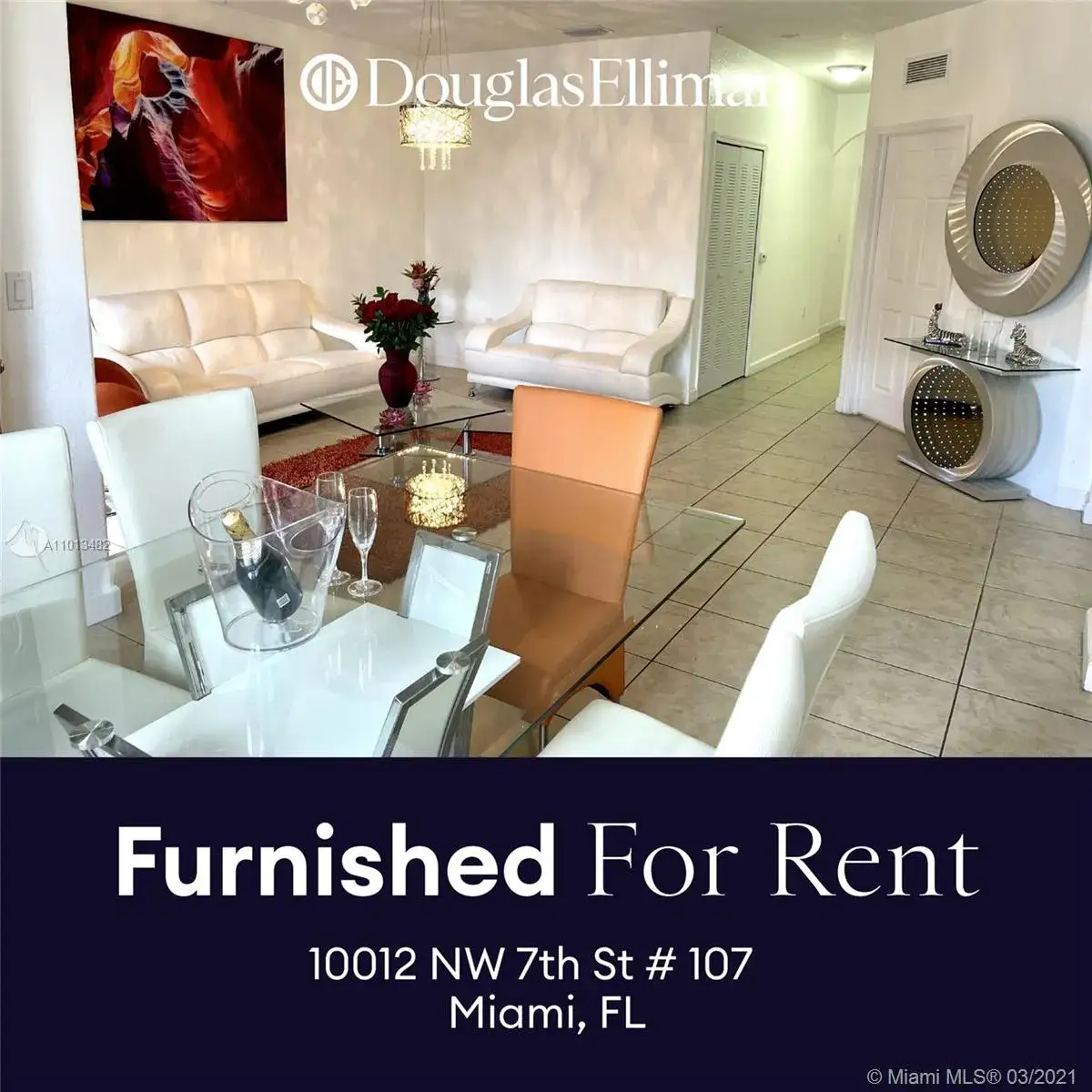 3 bedroom 2 bath Residential for sale at 10012 NW 7th St # 107, Miami FL 33172
