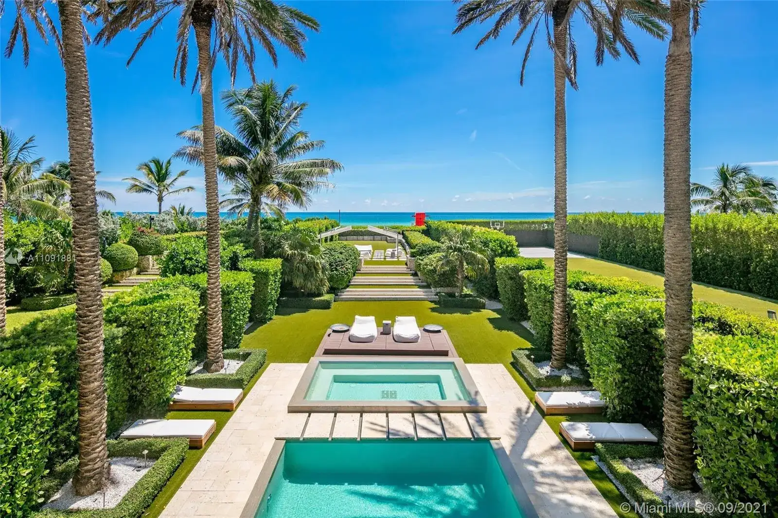 5 bedroom 6 bath Residential Lease for rent at 7725 Atlantic Way, Miami Beach FL 33141