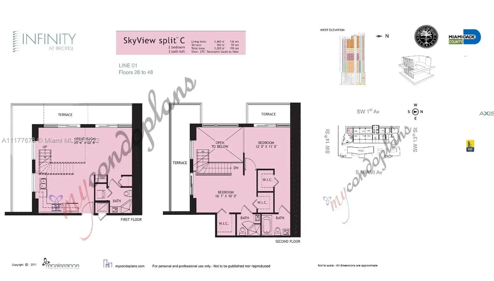 3 bedroom 3 bath Residential for sale at 60 SW 13th St # 4001, Miami FL 33130