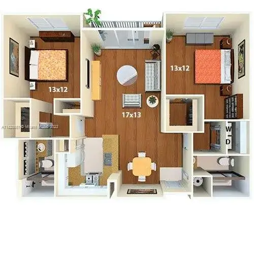 2 bedroom 2 bath Residential Lease for rent at 1111 Brickell Bay Dr # 2103, Miami FL 33131