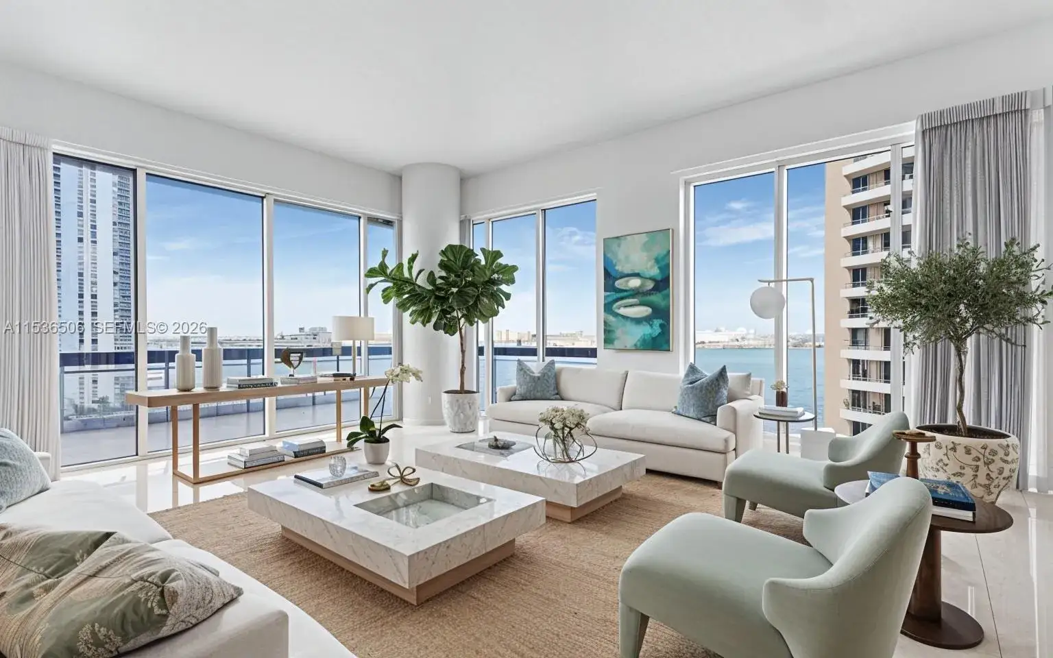 5 bedroom 5 bath Residential for sale at 900 Brickell Key Blvd # 1002, Miami FL 33131