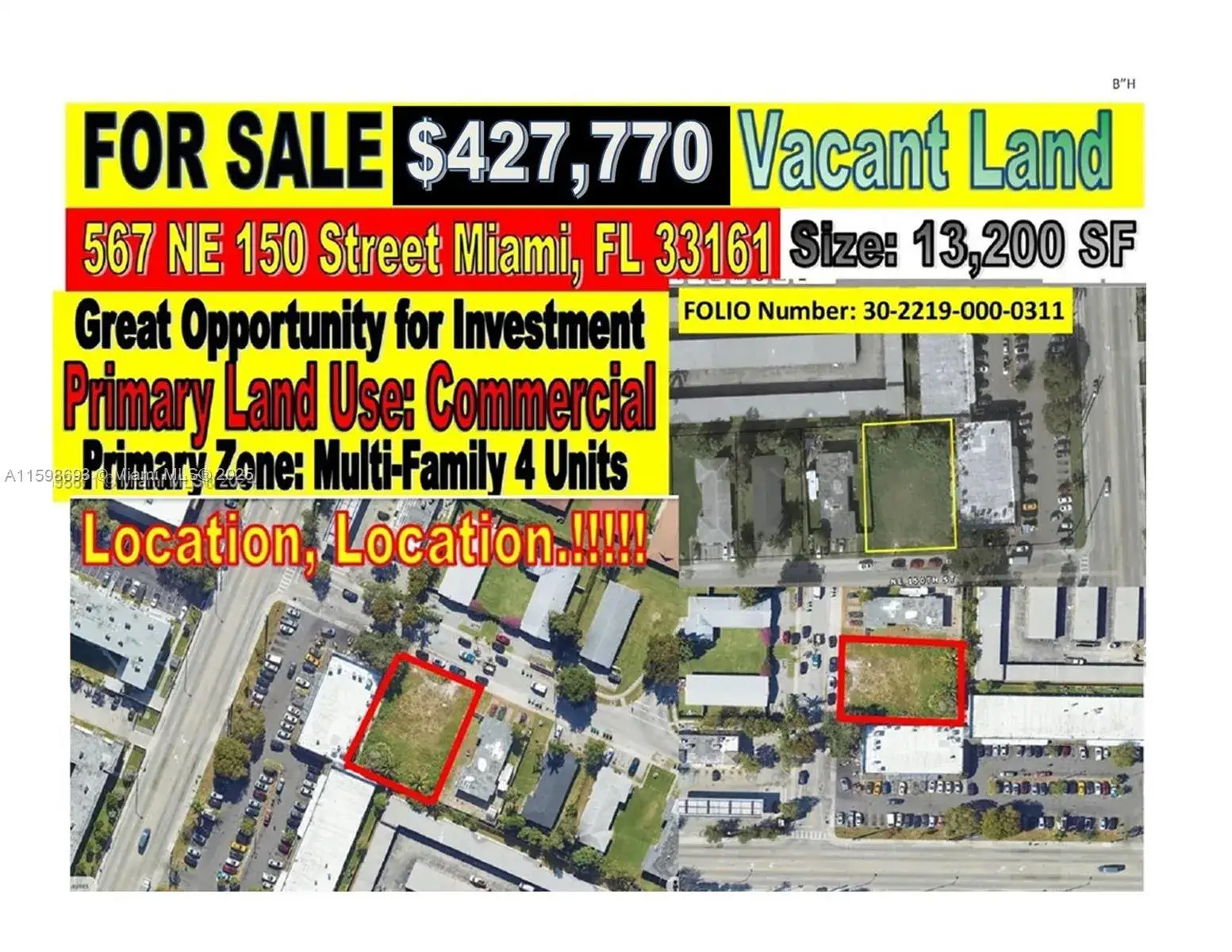 Land/Boat Docks for sale at 567 NE 150th St, Miami FL 33161