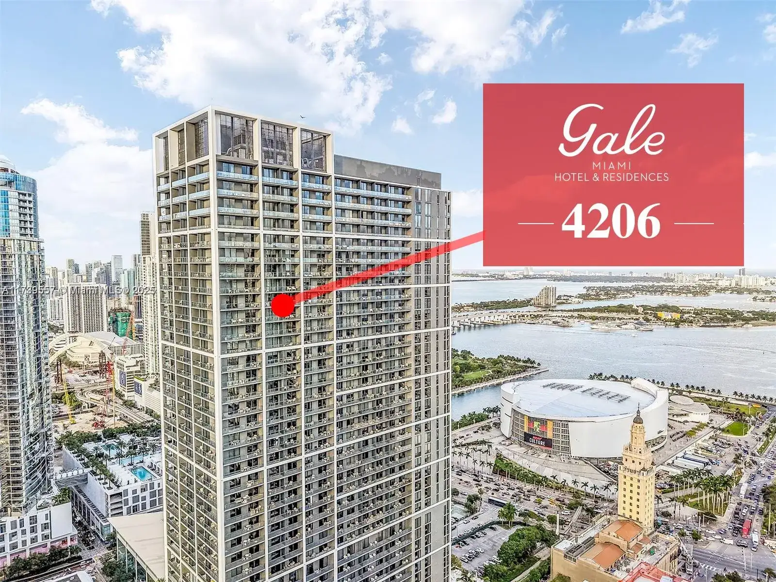 1 bath Residential for sale at 601 NE 1st Ave # 4206, Miami FL 33132