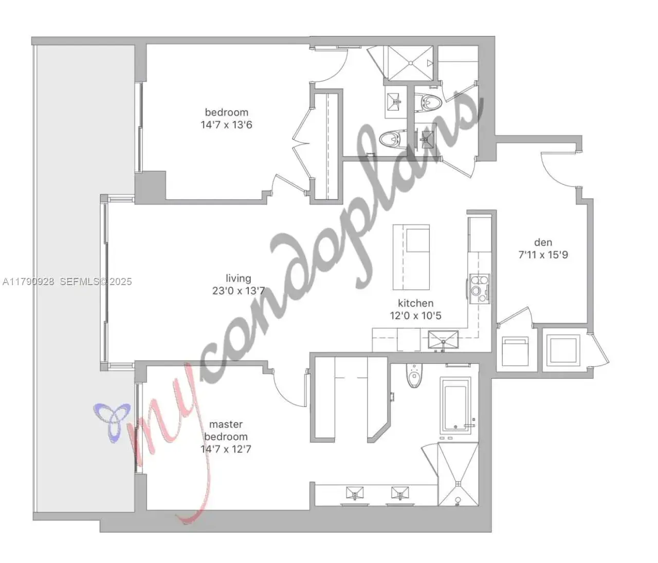2 bedroom 2 bath Residential for sale at 88 SW 7th St # 810, Miami FL 33130