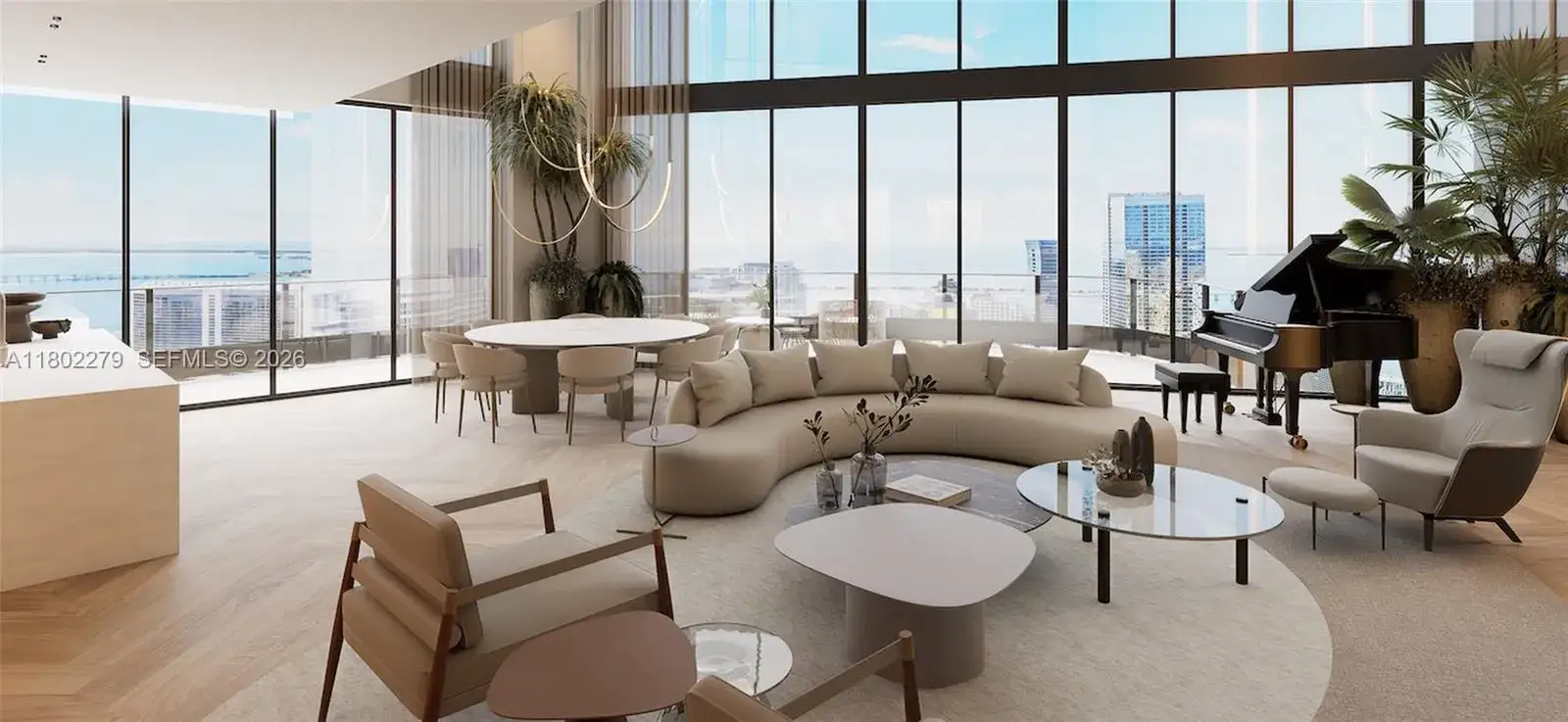 3 bedroom 3 bath Residential Lease for rent at 1000 Brickell Plz, Miami FL 33131