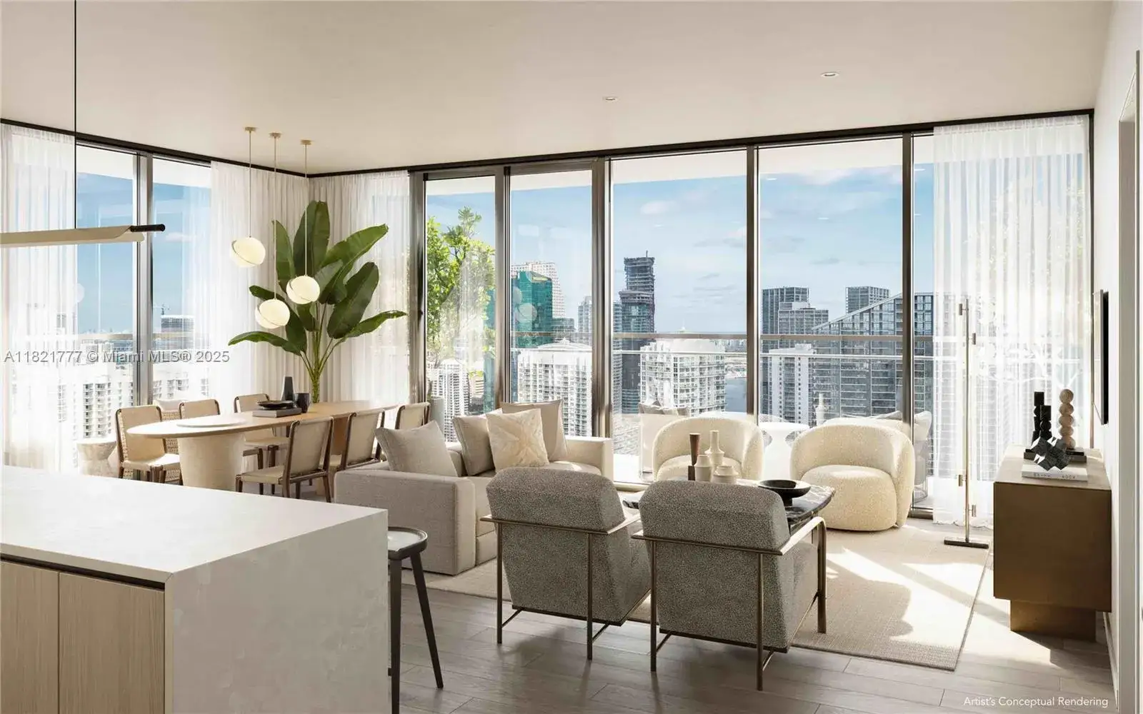 3 bedroom 3 bath Residential for sale at 99 SW 7th  St # 4204, Miami FL 33131