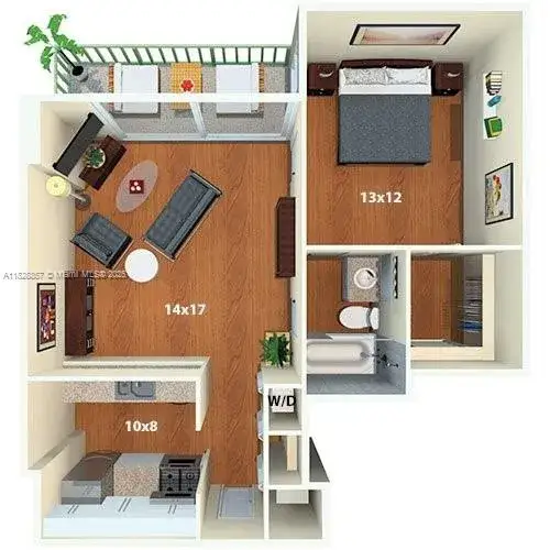 1 bedroom 1 bath Residential Lease for rent at 1756 N Bayshore Dr # 37H, Miami FL 33132