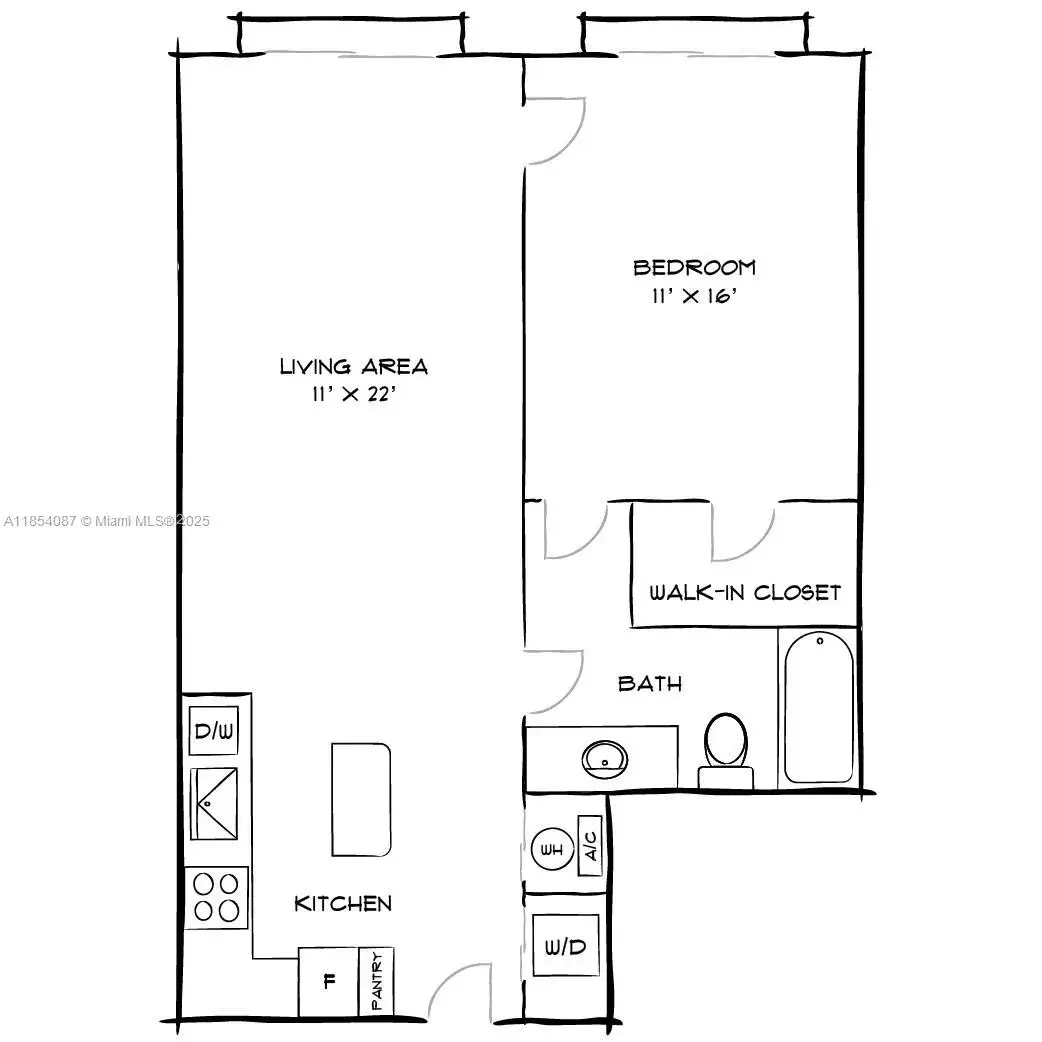 1 bedroom 1 bath Residential Lease for rent at 10170 SW 7th St # 105, Pembroke Pines FL 33025