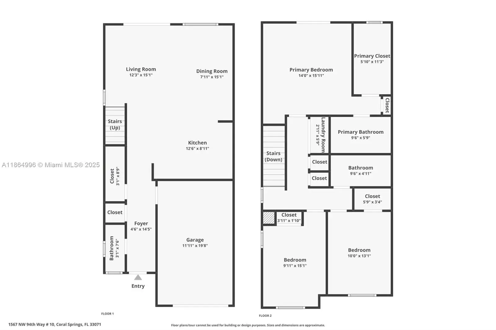 3 bedroom 2 bath Residential Lease for rent at 1563 NW 94th Way # 09, Coral Springs FL 33071