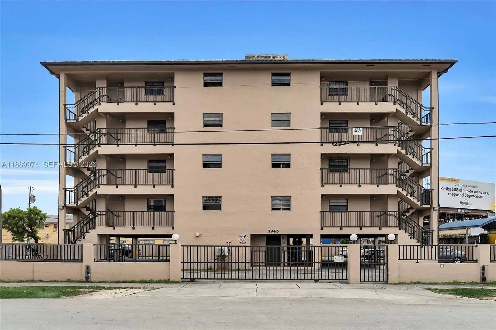 2 bedroom 1 bath Residential Lease for rent at 3945 SW 89th Ave # 201, Miami FL 33165
