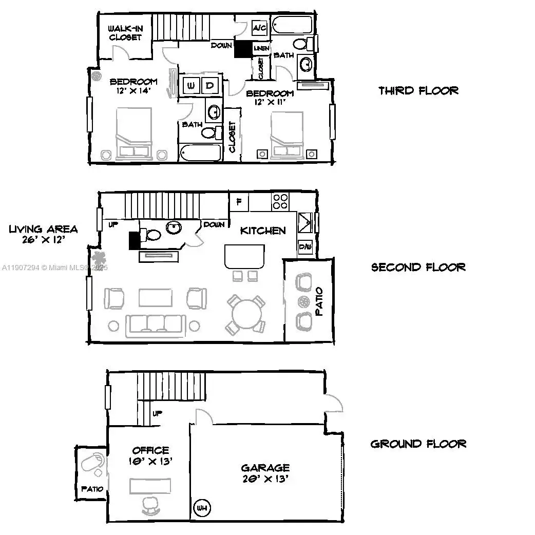 3 bedroom 2 bath Residential Lease for rent at 10170 SW 7th St # 102, Pembroke Pines FL 33025