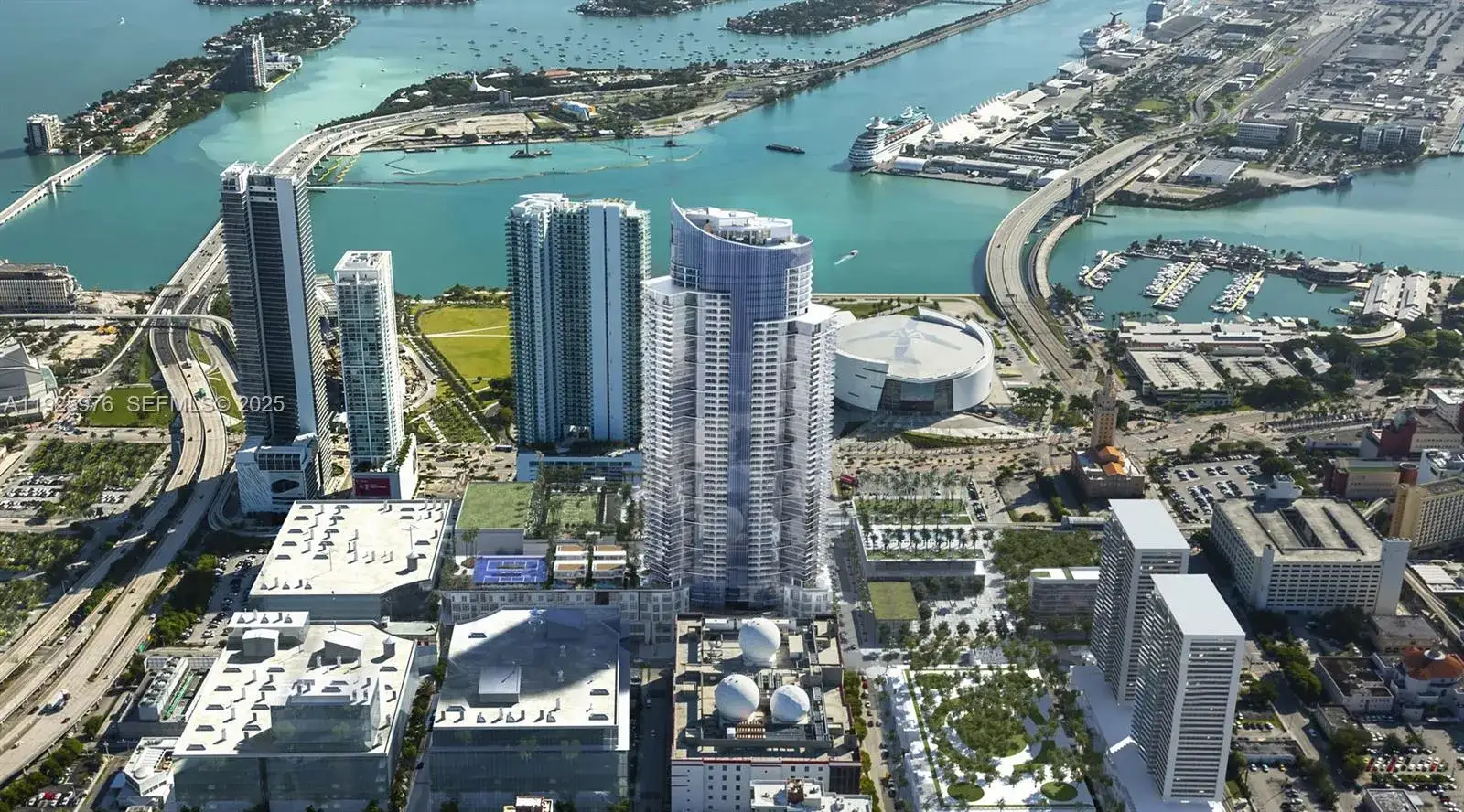 1 bedroom 2 bath Residential for sale at 851 NE 1st Ave # 3810, Miami FL 33132