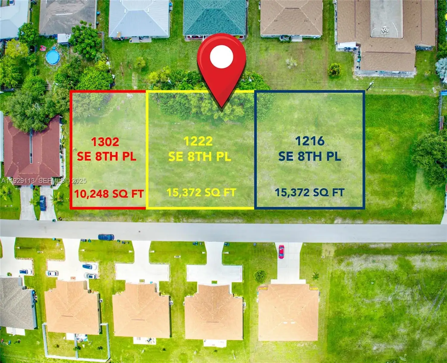 Land/Boat Docks for sale at 1302, 1216, 1222 SE 8th Pl, Cape Coral FL 33990