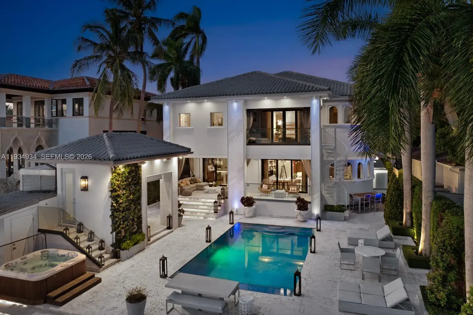 6 bedroom 6 bath Residential for sale at 176 S Hibiscus Drive, Miami Beach FL 33139