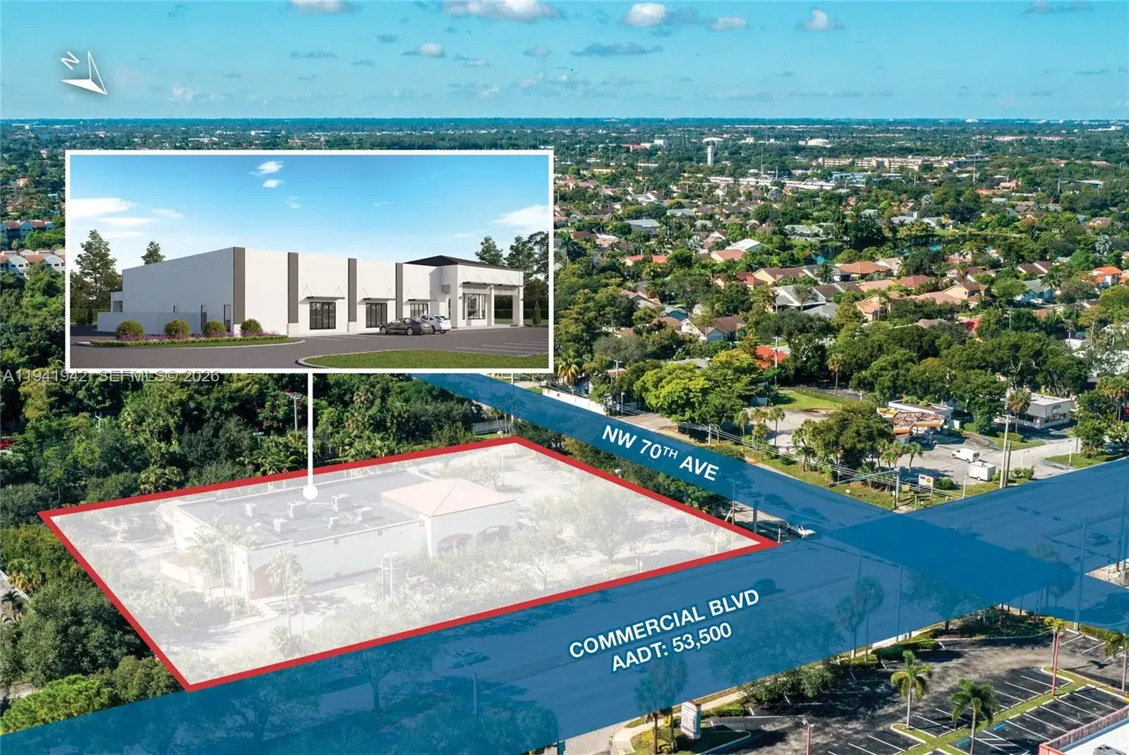 Commercial Sale for sale at 6980 W Commercial Blvd, Lauderhill FL 33319