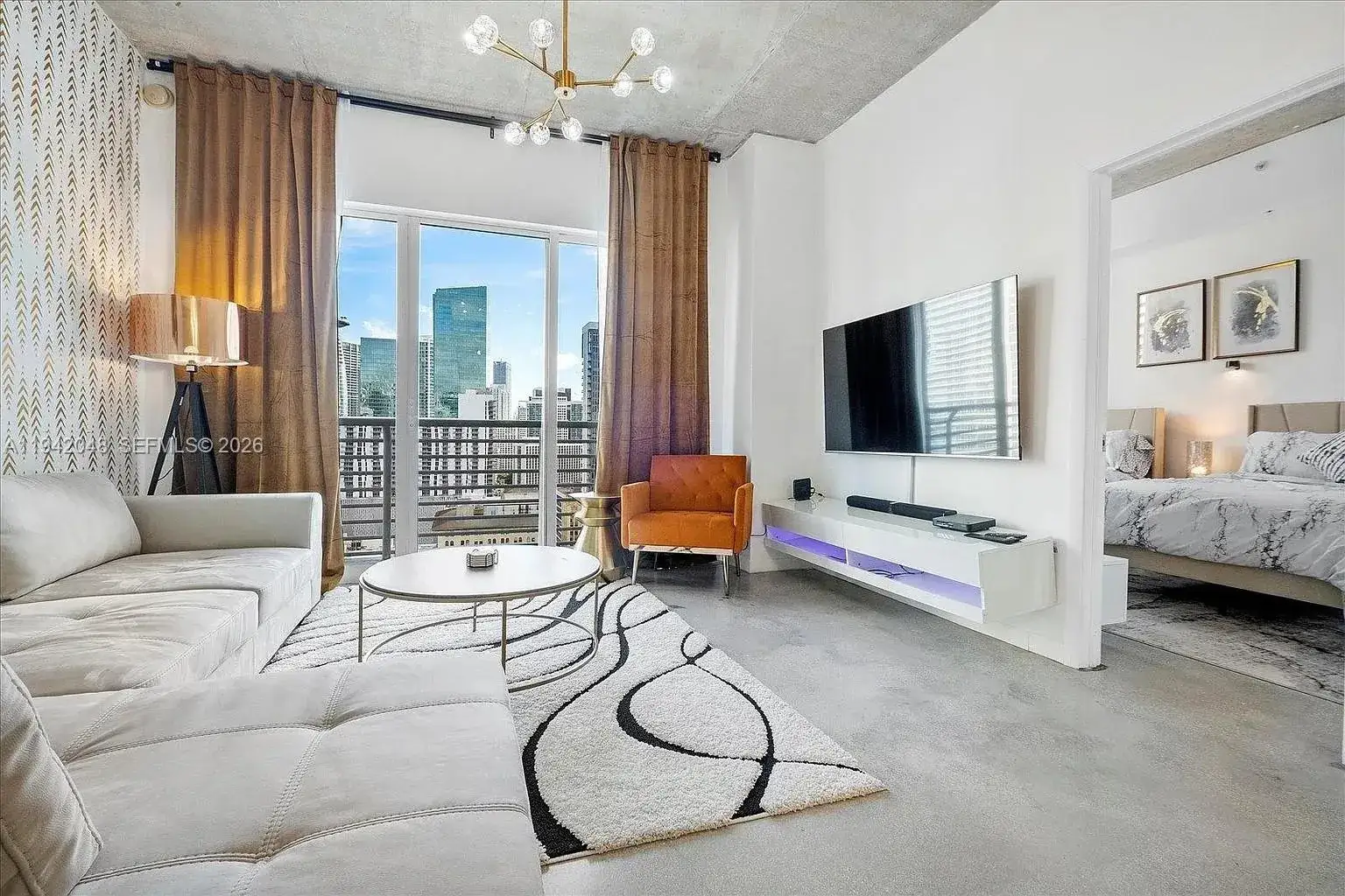 2 bedroom 2 bath Residential Lease for rent at 133 NE 2nd Ave # 2606, Miami FL 33132