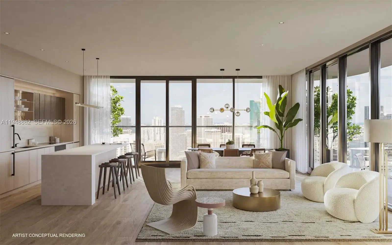 3 bedroom 3 bath Residential for sale at 99 SW 7th St # 3903, Miami FL 33131