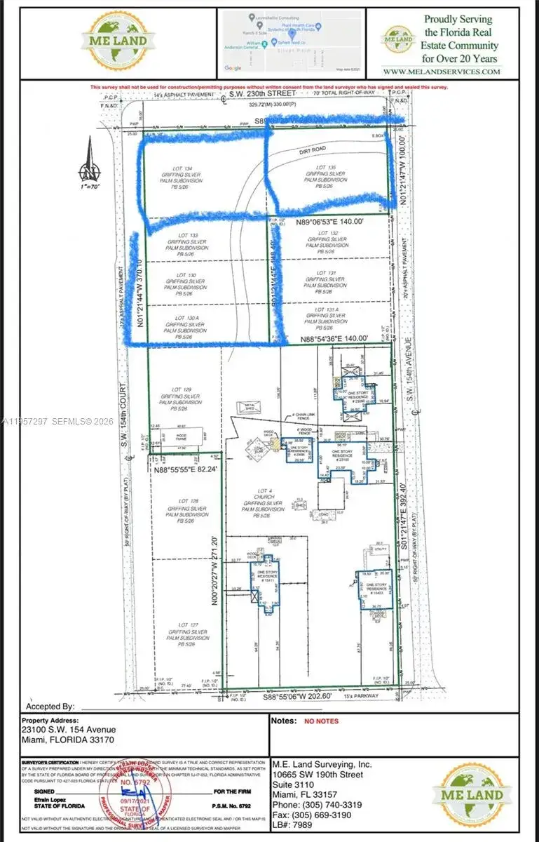 Land/Boat Docks for sale at 23000 SW 154 St, Miami FL 33170