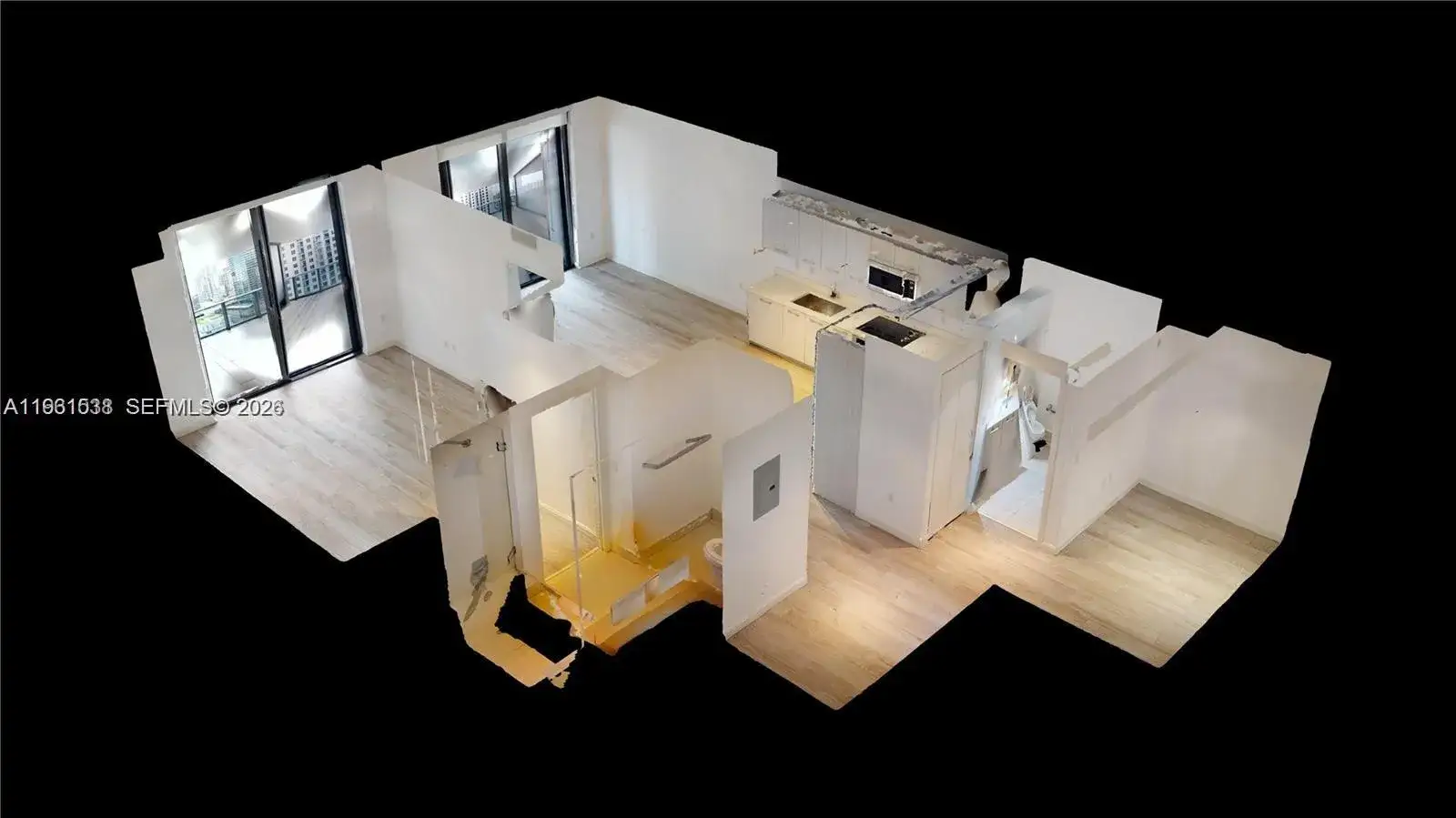 1 bedroom 1 bath Residential Lease for rent at 55 SW 9th St # 2010, Miami FL 33130