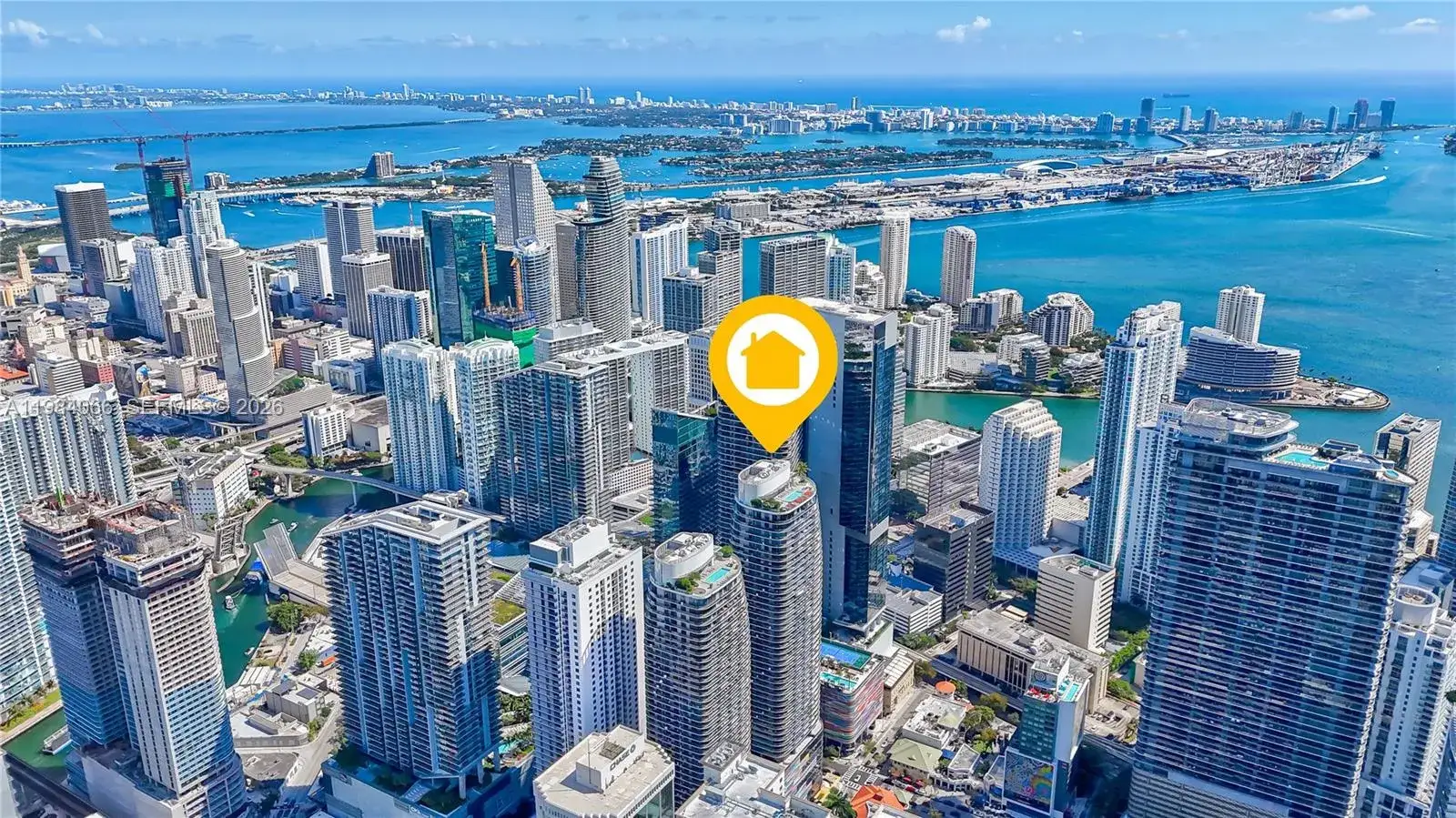 1 bedroom 2 bath Residential for sale at 45 SW 9th St # 1405, Miami FL 33130