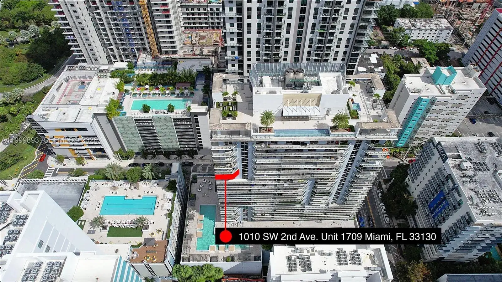 2 bedroom 2 bath Residential Lease for rent at 1010 SW 2nd Ave # 1709, Miami FL 33130
