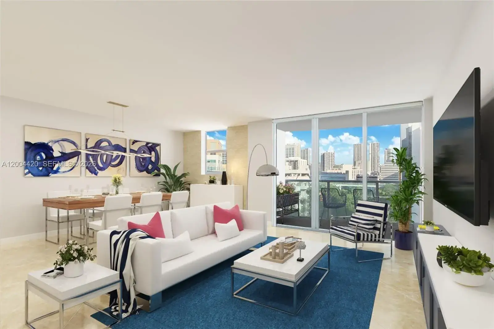 3 bedroom 2 bath Residential Lease for rent at 31 SE 5th St # 4121, Miami FL 33131