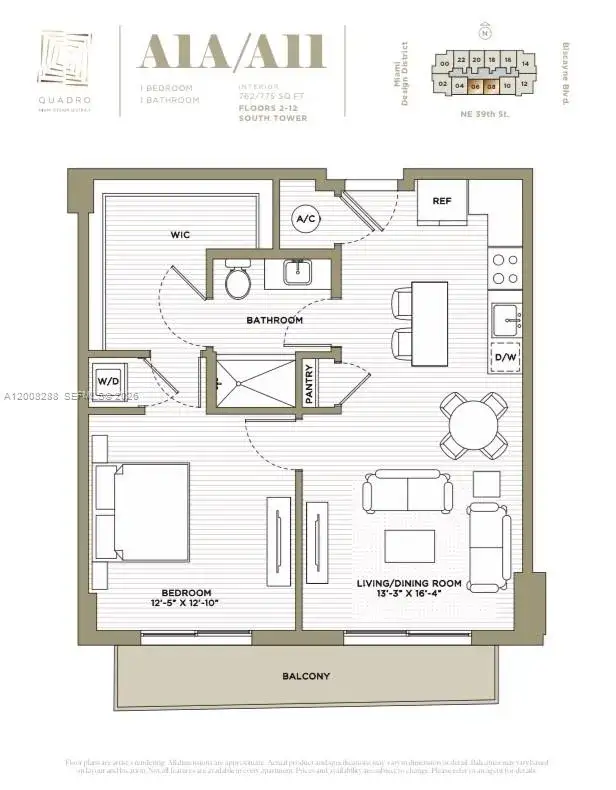 1 bedroom 1 bath Residential for sale at 3900 Biscayne Blvd # 906, Miami FL 33137