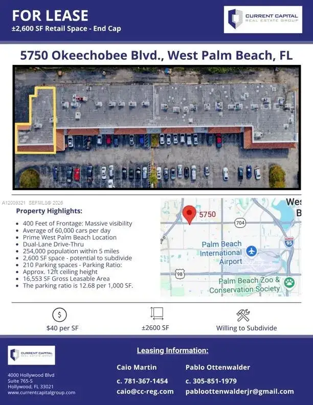 Commercial Sale for sale at 5750 Okeechobee Blvd, FL 33417
