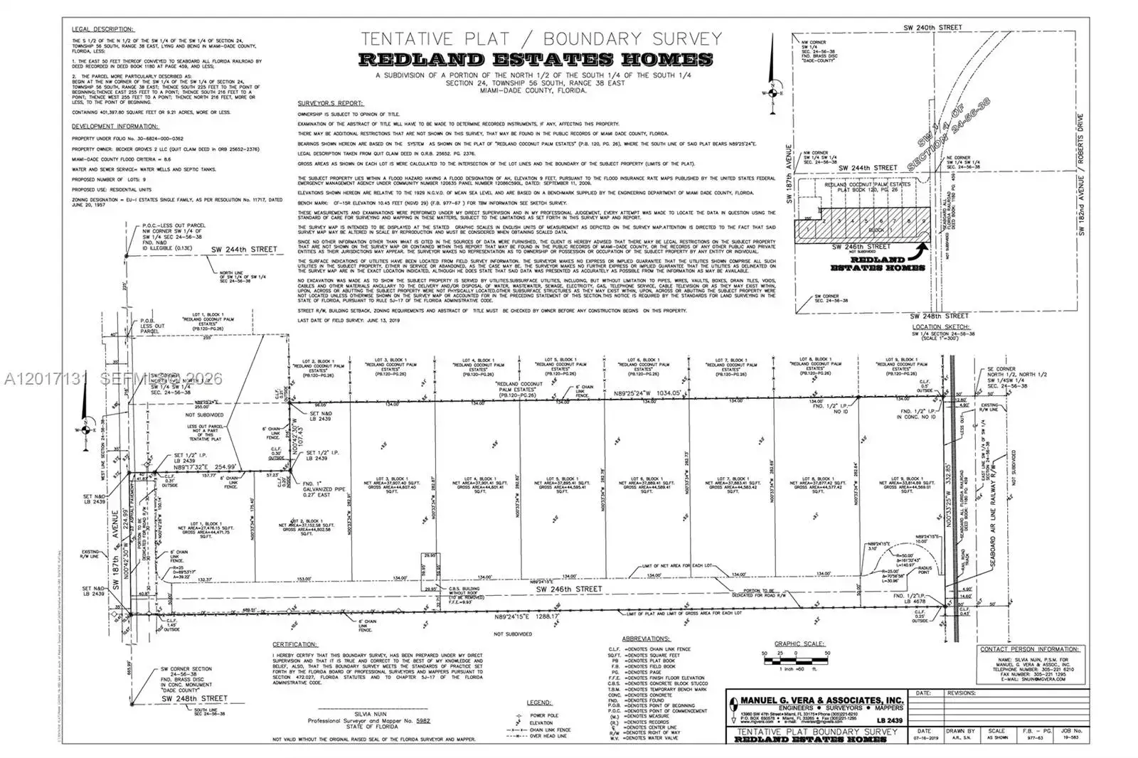 Land/Boat Docks for sale at sw 246 sw 187 Ave, Miami FL 33031