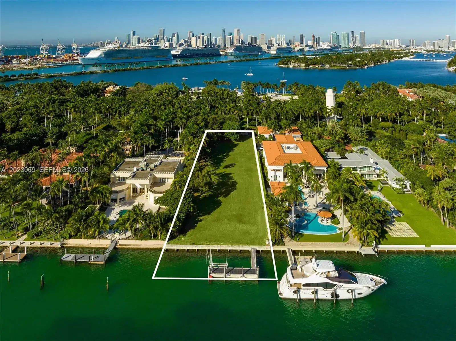 Land/Boat Docks for sale at 36 Star Island Dr, Miami Beach FL 33139