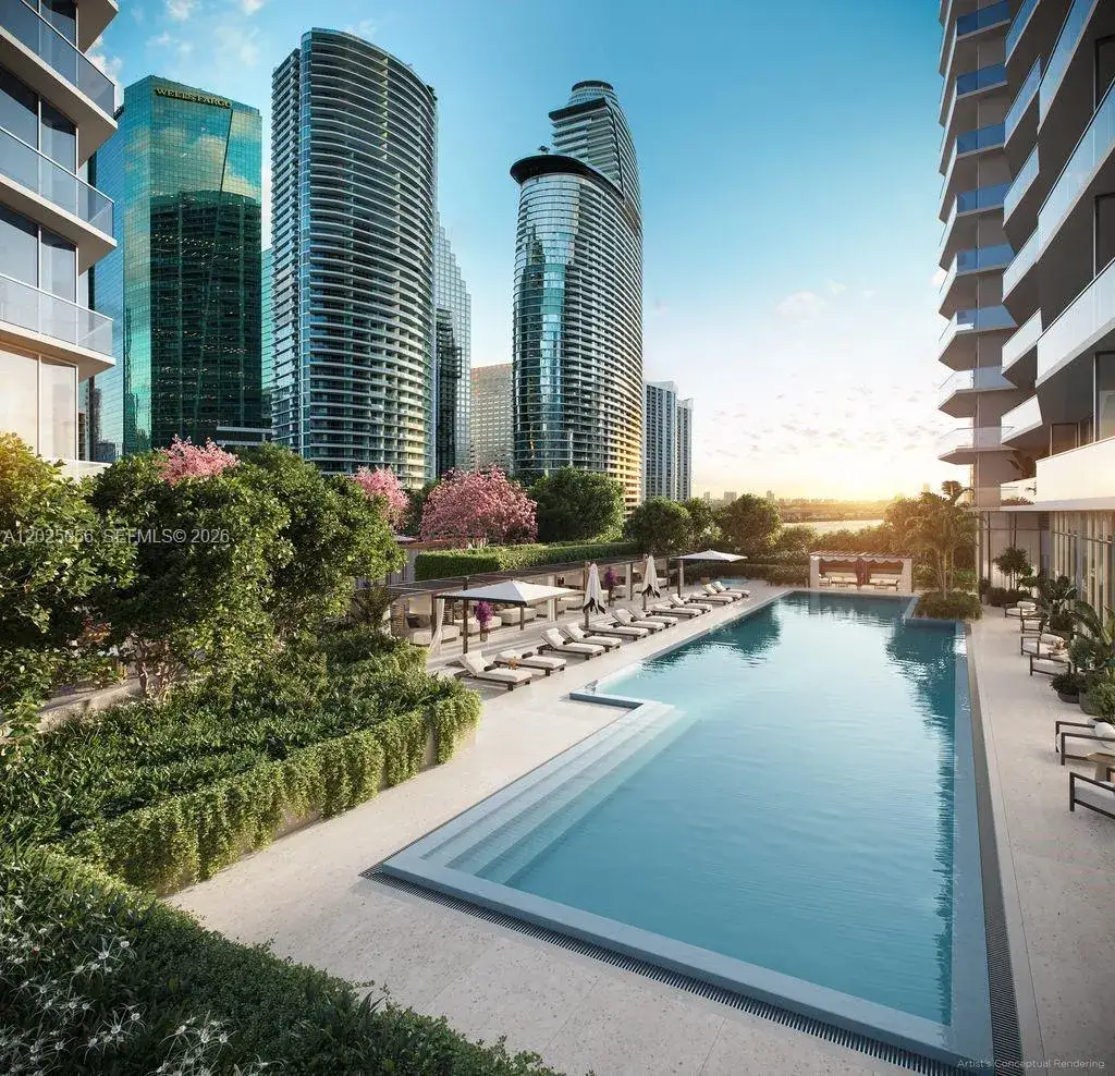 1 bedroom 1 bath Residential Lease for rent at 77 SE 5th St # 4208, Miami FL 33131
