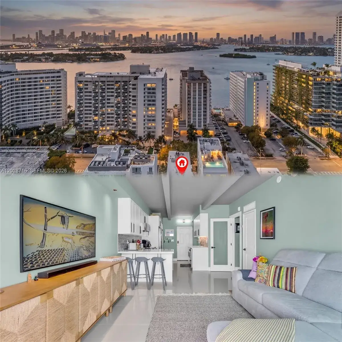 2 bedroom 1 bath Residential Lease for rent at 1225 West Ave # 503, Miami Beach FL 33139