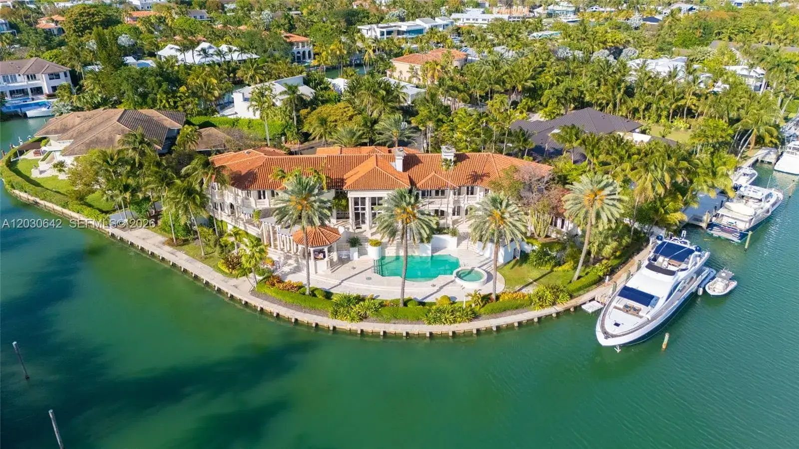9 bedroom 8 bath Residential Lease for rent at 260 Cape Florida Dr, Key Biscayne FL 33149