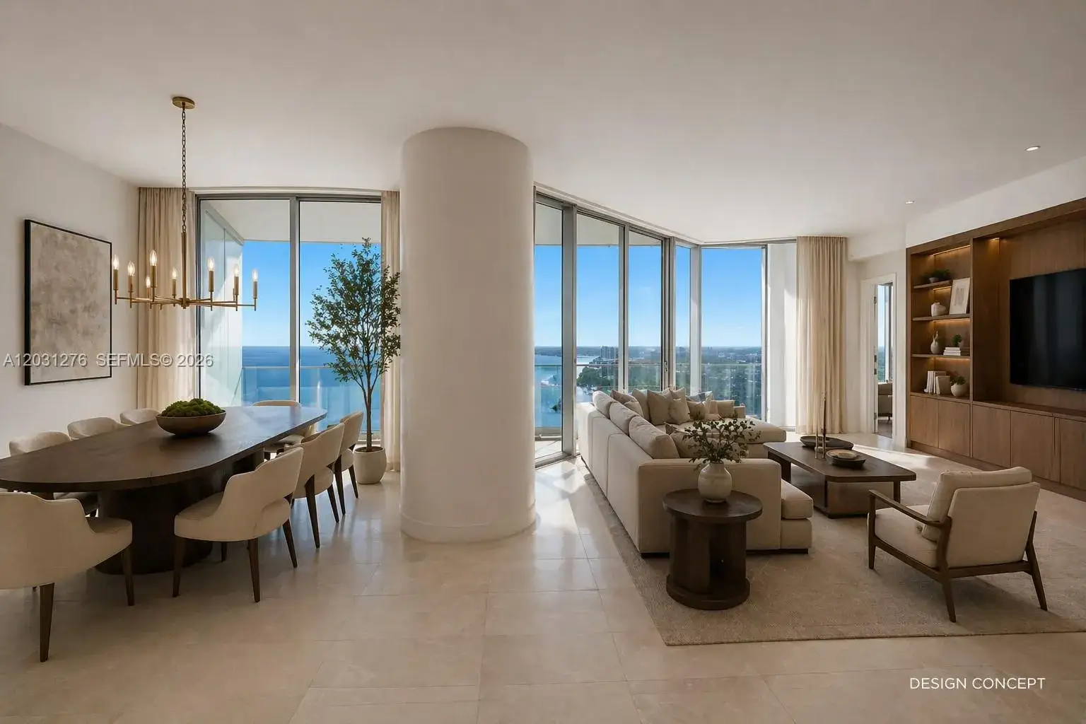 3 bedroom 3 bath Residential Lease for rent at 175 SE 25 Rd # 3403, Miami FL 33129