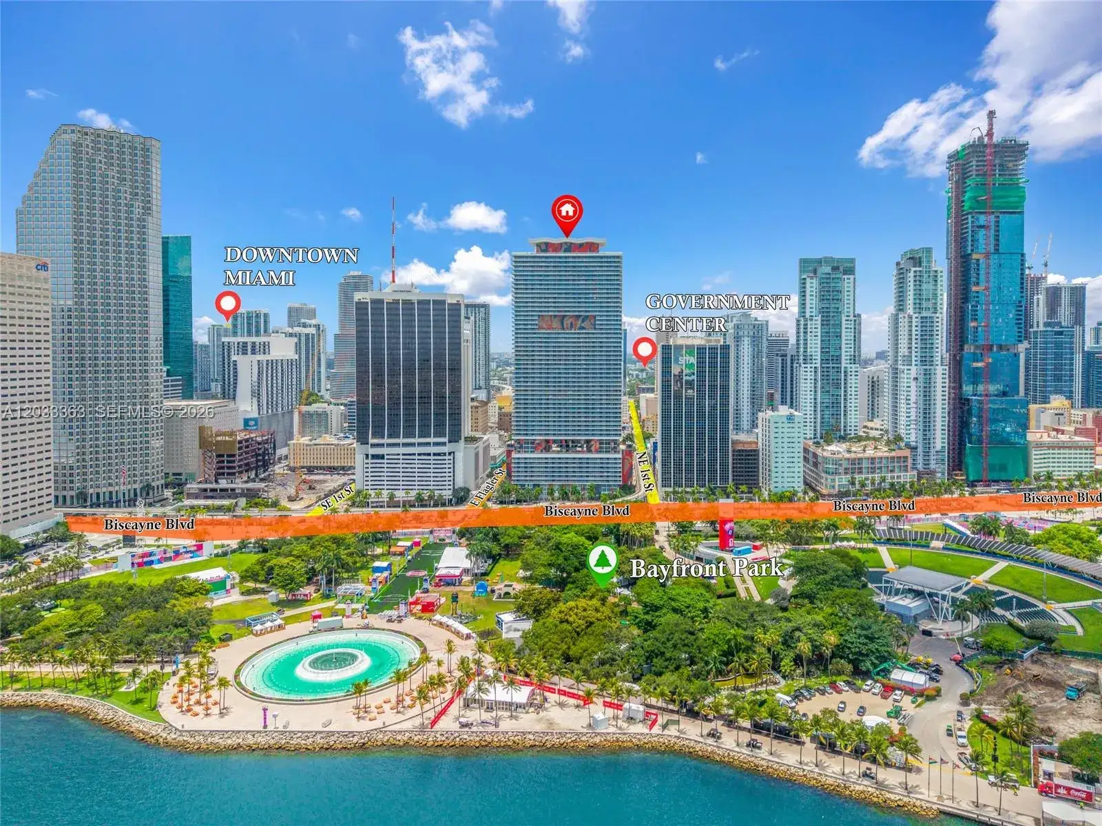 1 bedroom 1 bath Residential for sale at 50 Biscayne Blvd # 4307, Miami FL 33132