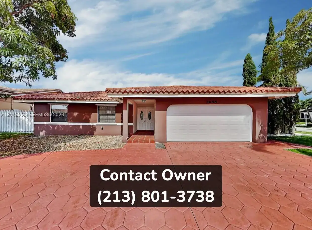 3 bedroom 2 bath Residential Lease for rent at 1056 NW 128th Ave, Miami FL 33182