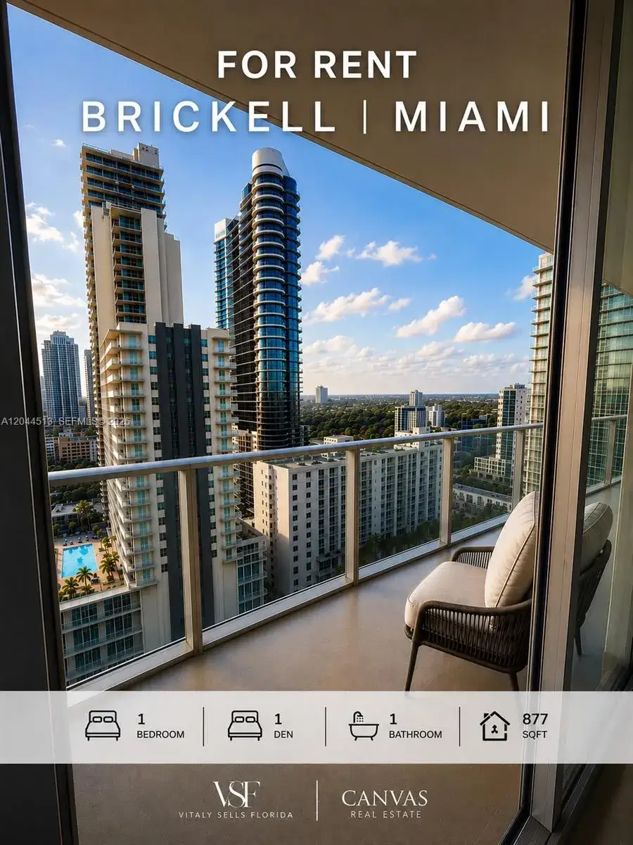 1 bedroom 1 bath Residential Lease for rent at 1100 S Miami Ave # 2002, Miami FL 33130