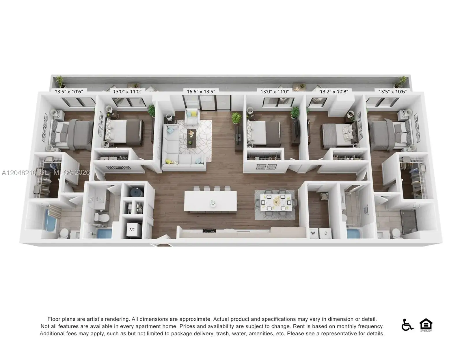5 bedroom 4 bath Residential Lease for rent at 2800 SW 27th Terrace # 0513, Miami FL 33133