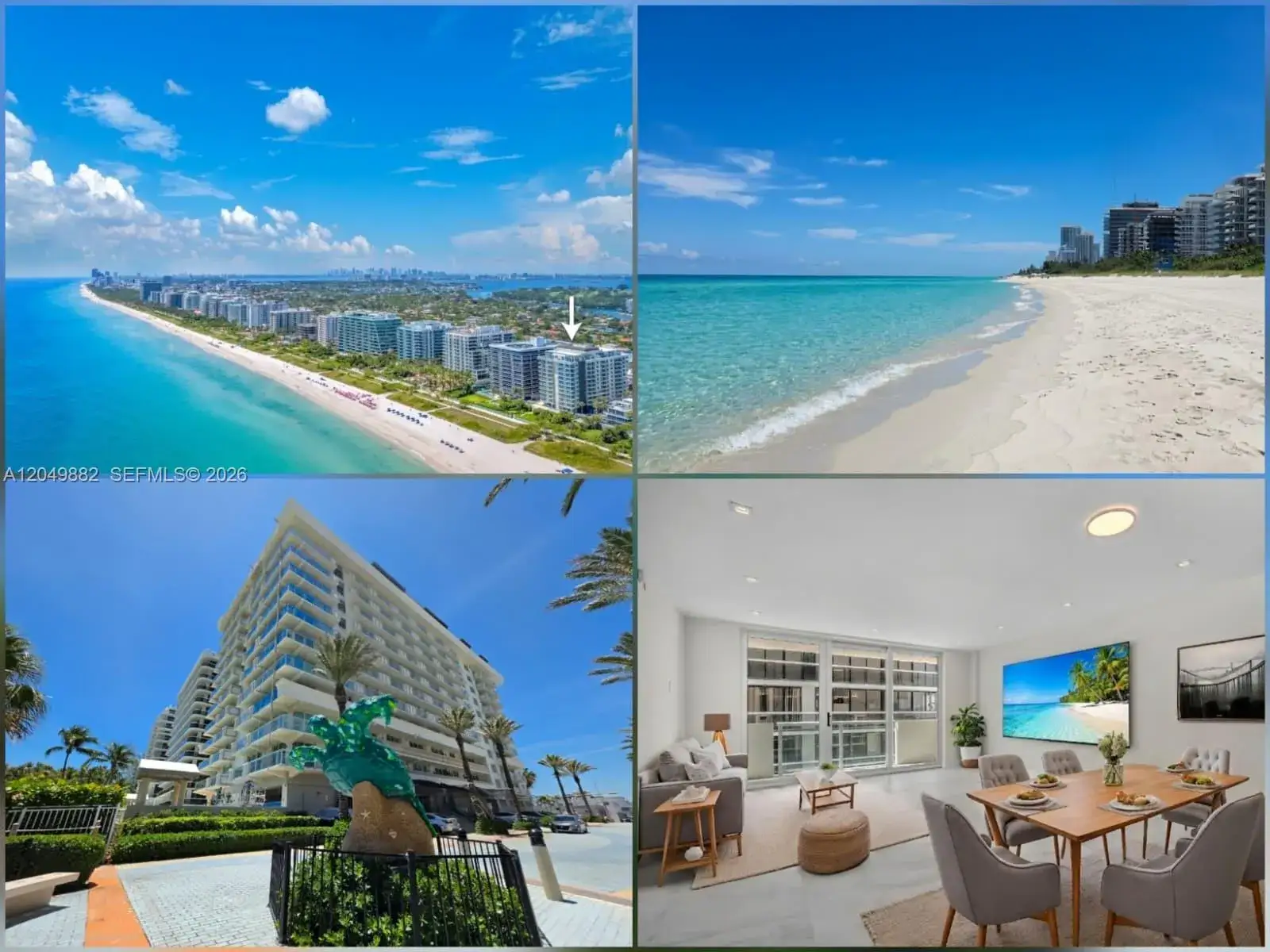 1 bedroom 2 bath Residential for sale at 9499 Collins Ave # 1009, Surfside FL 33154