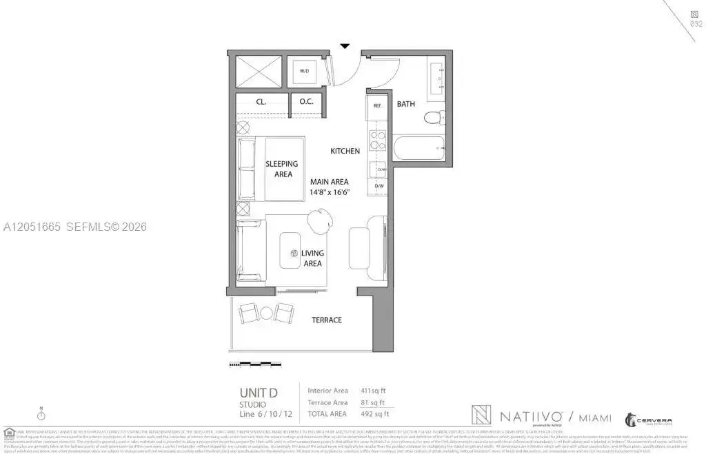 1 bath Residential Lease for rent at 159 NE 6th ST # 3412, Miami FL 33132