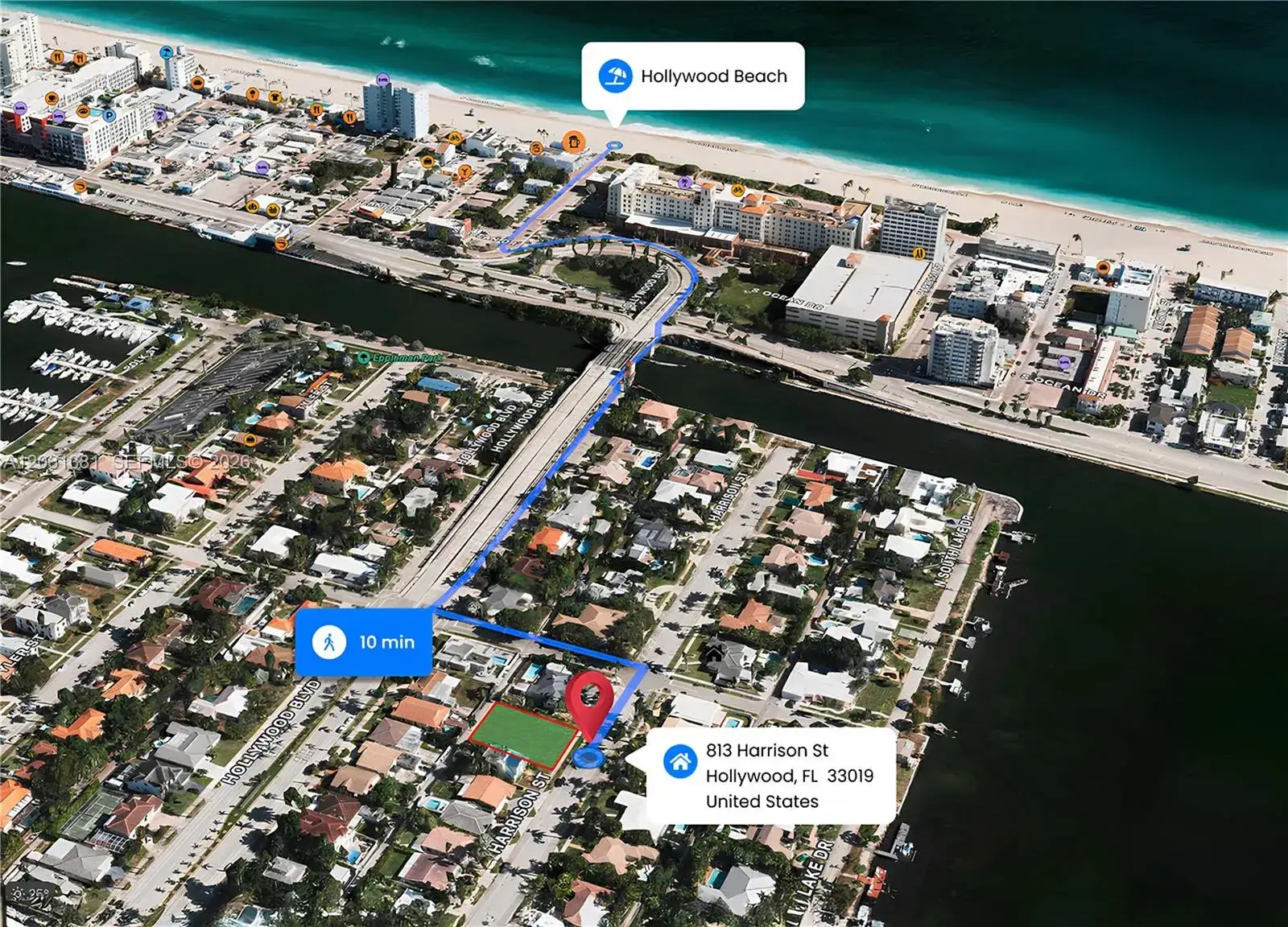 Land/Boat Docks for sale at 813 Harrison St, Hollywood FL 33019