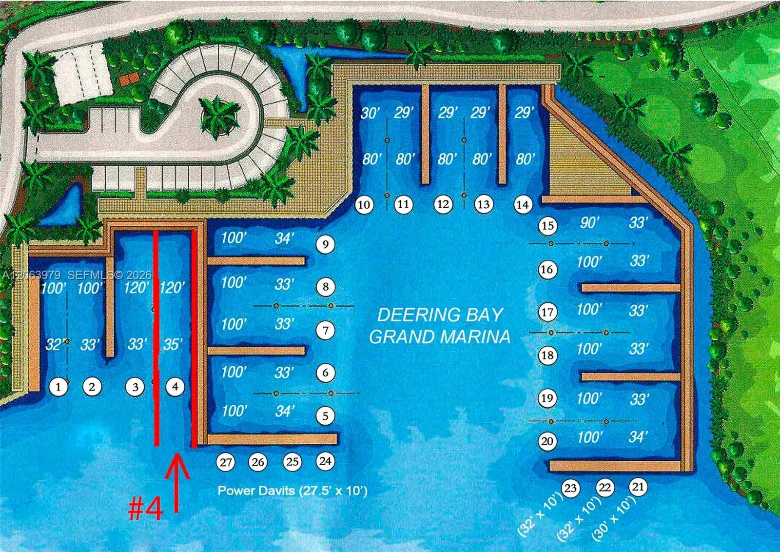 Land/Boat Docks for sale at 13660 Deering Bay Dr., #4, Coral Gables FL 33158