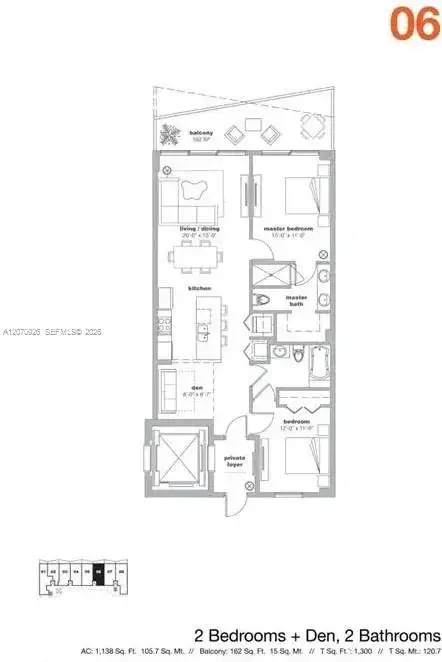 2 bedroom 2 bath Residential Lease for rent at 460 NE 28th St # 606, Miami FL 33137