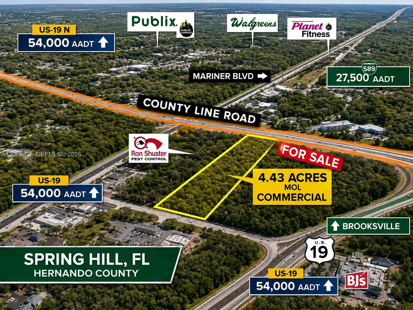 Commercial Land for sale at County Line Road, Spring Hill FL 34608