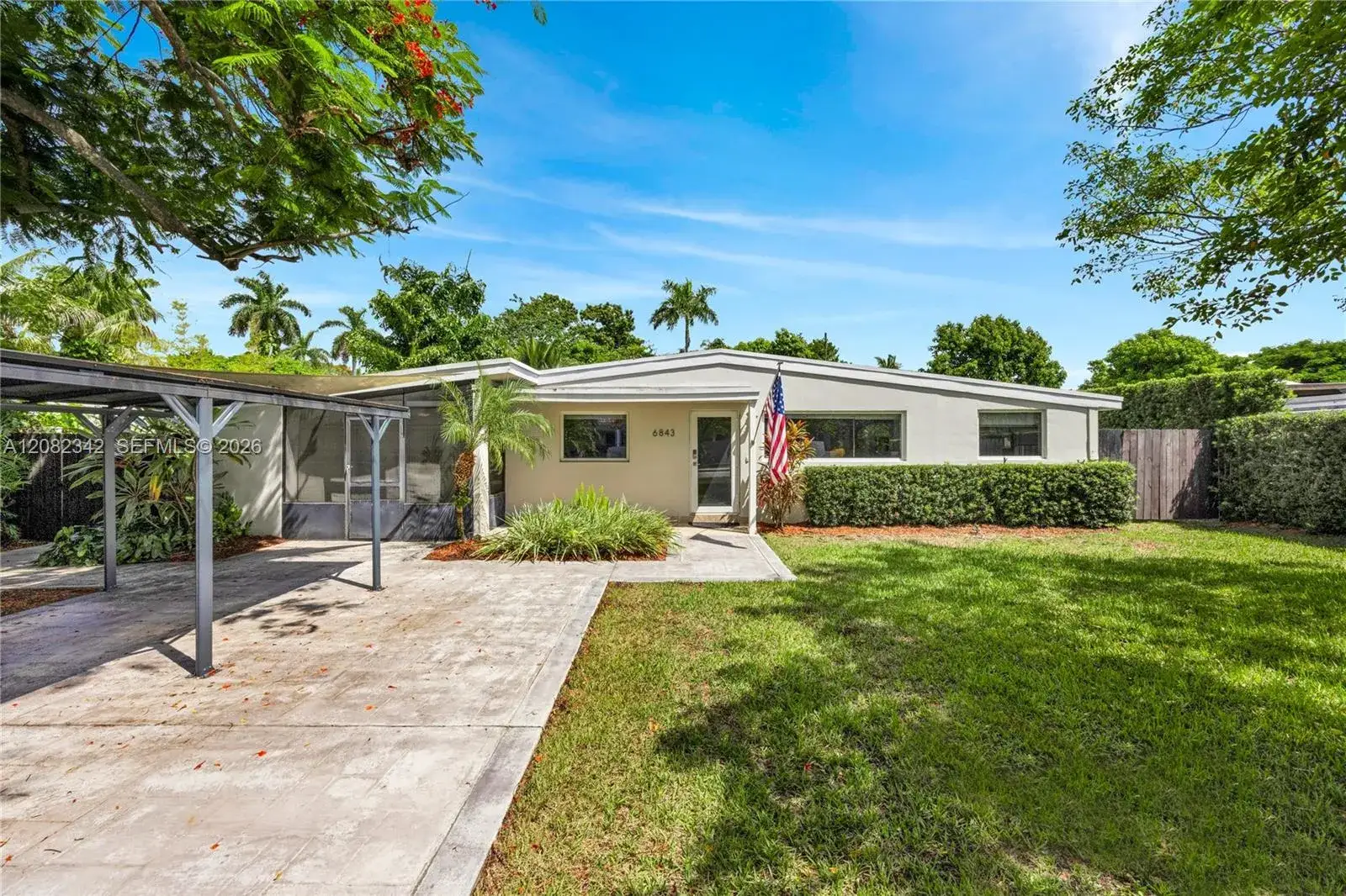 3 bedroom 2 bath Residential Lease for rent at 6843 SW 53rd St, Miami FL 33155