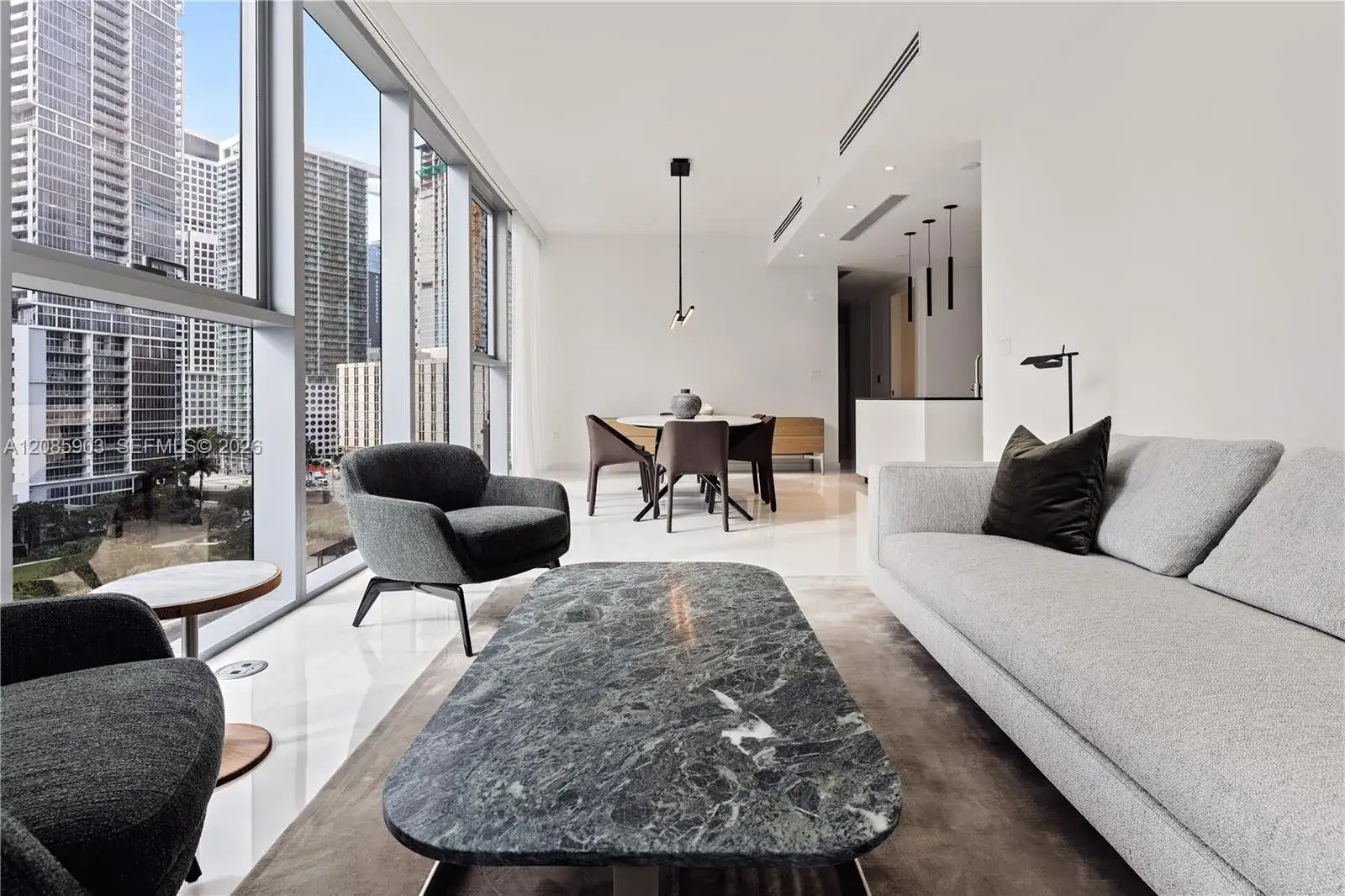 2 bedroom 2 bath Residential Lease for rent at 300 Biscayne Blvd Way # 1404W, Miami FL 33131