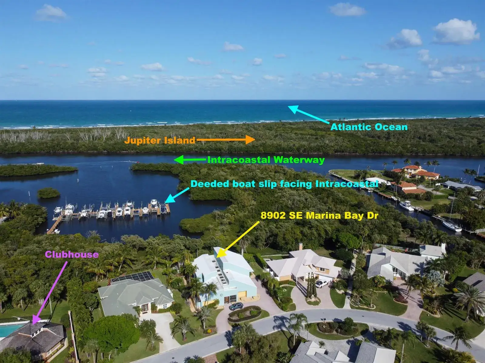 5 bedroom 4 bath Residential for sale at 8902 SE Marina Bay Drive, Hobe Sound FL 33455