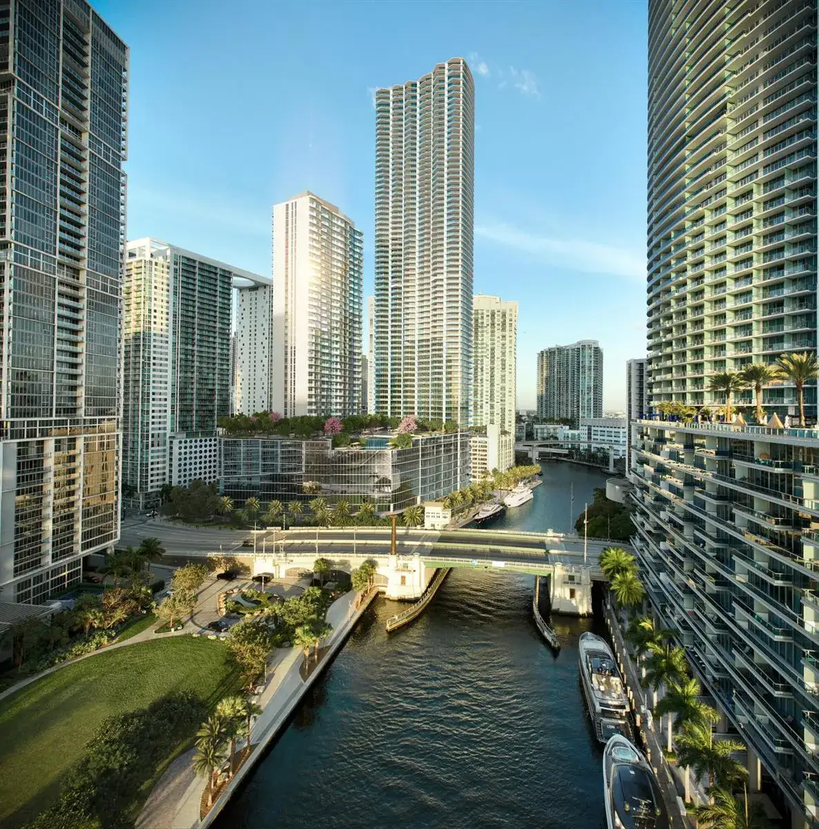 1 bedroom 1 bath Residential Lease for rent at 77 SE 5th Street # 614, Miami FL 33131